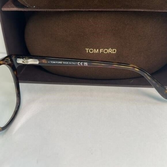 New Authentic Tom Ford FT5895-B 052 Dark Havana square Sunglasses - Picture 8 of 12